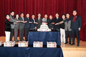 지난 6일 홍성군농업기술센터 대강당에서 열린 홍성딸기 통합브랜드 ‘홍성딸기U’ 공동출하식.