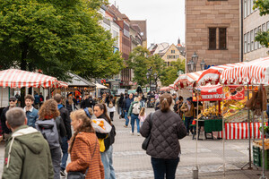 뉘른베르크의 중심 하우프트마르크트 광장에서 펼쳐진 ‘뉘른베르크 가을 마켓’ 현장.