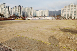 내포신도시 주차난 해소를 위해 조성된 협약주차장 전경.