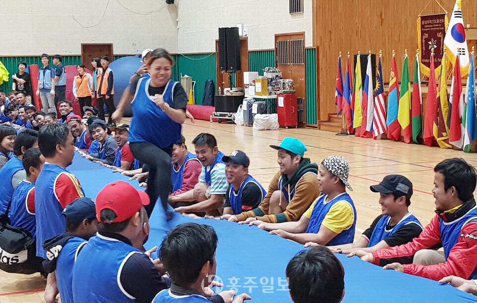 음성 제2회 국제한마음체육 체육대회 광경.